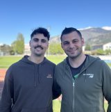 Julien Bonvin et son coach Julien Quennoz, avant le grand départ pour Belek